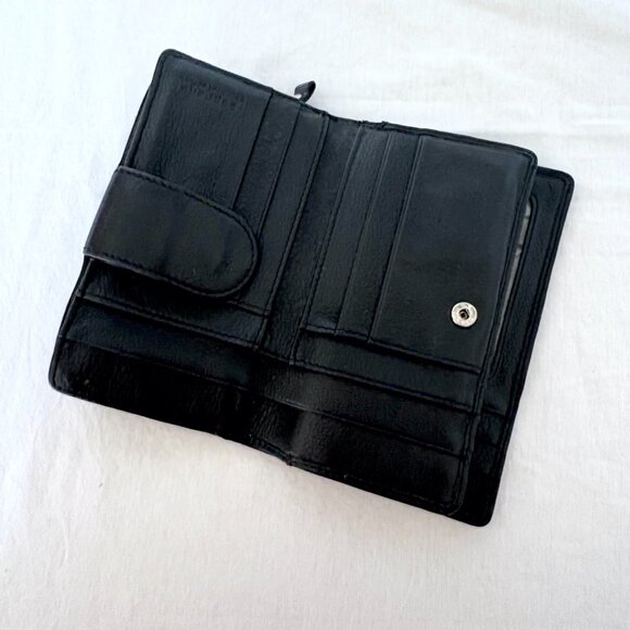 Black Soprano Leather Wallet | 3-Section Billfold - Picture 8 of 13